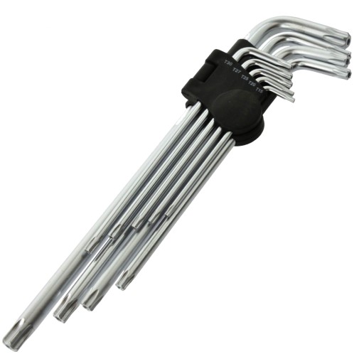 TORX SET TORX KEYS T15-T55 260mm 9 PRVKOV OCEL CR-V DLH.