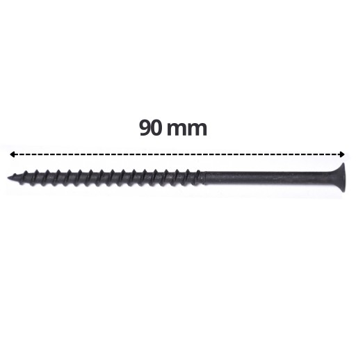 SKRUTKY DO DREVA ČIERNE 90 mm do sadrokartónu - 1 kg