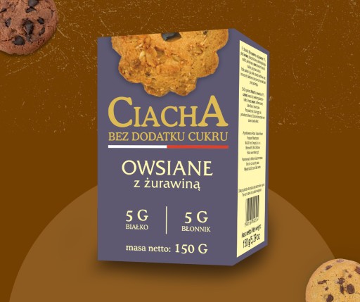 Ovsené sušienky s brusnicami, bez pridaného cukru, 150g Malwa