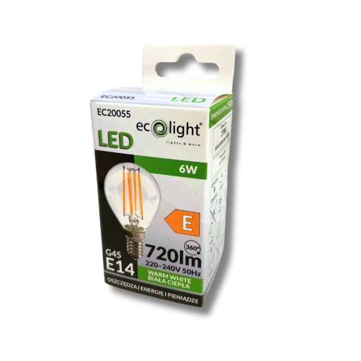 LED žiarovka E14 6W teplá farba 220-240V dekoratívna