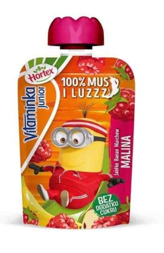 Hortex Vitaminka Junior mousse jablko banán mrkva malina 100 g