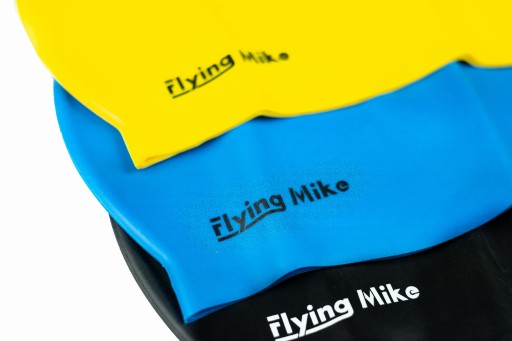 Modrá silikónová plavecká čiapka Flying Mike