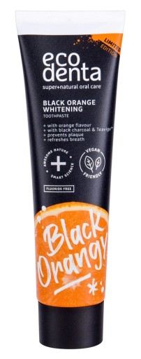 BEZFLUORIDOVÁ ZUBNÁ PASTA BIELIACA ČIERNA ORANŽOVÁ ECODENTA 100ml