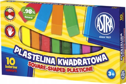 ASTRA hranatá plastelína, 10 farieb