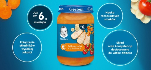 Gerber Obiadek Jemné morčacie paradajky pred 6 mesiacmi 190g