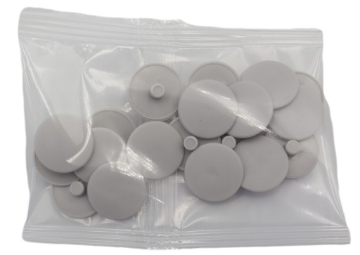 Nábytková čiapočka kryjúca čiapky pre excentrický priemer 15 mm, svetlošedá