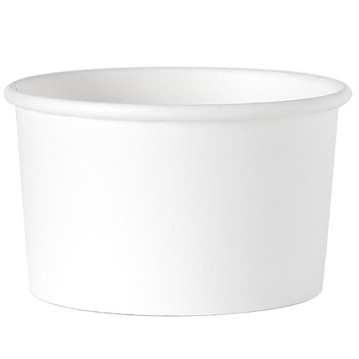 Biele misky na zmrzlinu - objem 245 ml - 25 ks