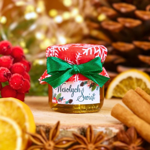 Vďaka Santa Claus vianočný darček med med dóza LOGO
