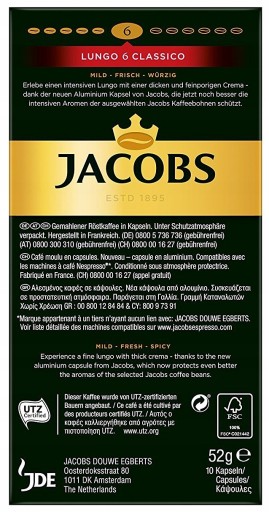 KÁVA NESPRESSO JACOBS LUNGO CLASSICO 10
