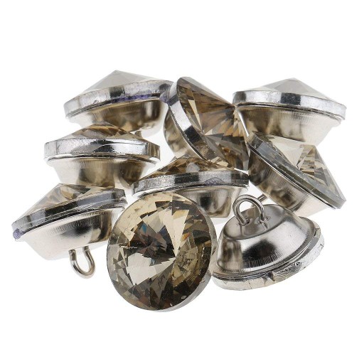Gombík čalúnenia 30 mm Crystal HNEDÁ