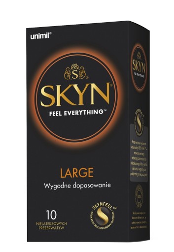 SKYN Veľké kondómy, dlhšie, 10 kusov