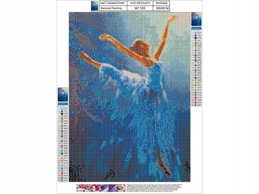 Diamantové vyšívanie BALETNÉ ŠATY Diamond Scrapbook 5D DIAMANTOVÁ SÚPRAVA MALENIA