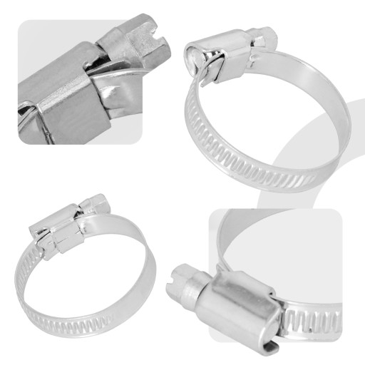 10x Šneková svorka CLAMP CLAMP 25-40 mm Kovová TWISTED CLAMP