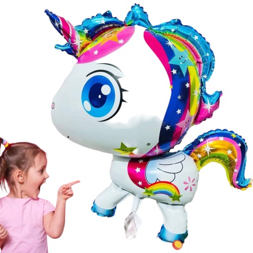 VEĽKÝ FÓLIOVÝ BALÓN PRE DIEVČATKO JEDNOROŽEC 89CM PRE DETSKÚ RODINKU