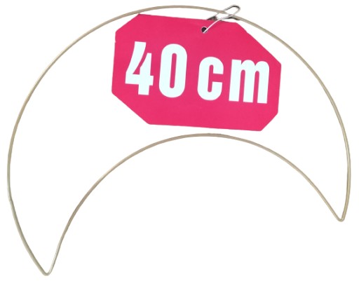 ZLATÝ MATNÝ kovový mesiac na lapače snov, 40 cm