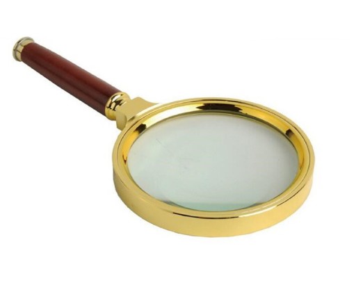 KLASICKÉ RUČNÉ ČÍTANIE LUPOU 80mm ZLATÉ SKLO ELEGANTNÉ