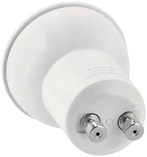 GU10 LED žiarovka 3W 260lm 12V MINI 45mm Výška AD/DC Teplý Neutrál
