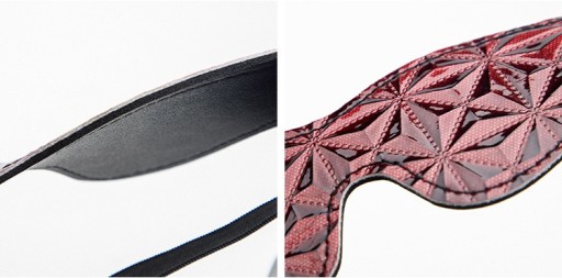 MASKA NA OČI BLINDFOLD Z EKO KOŽE BONDAGE BDSM