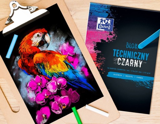 Čierna technická podložka A4 10 listov 210g OXFORD
