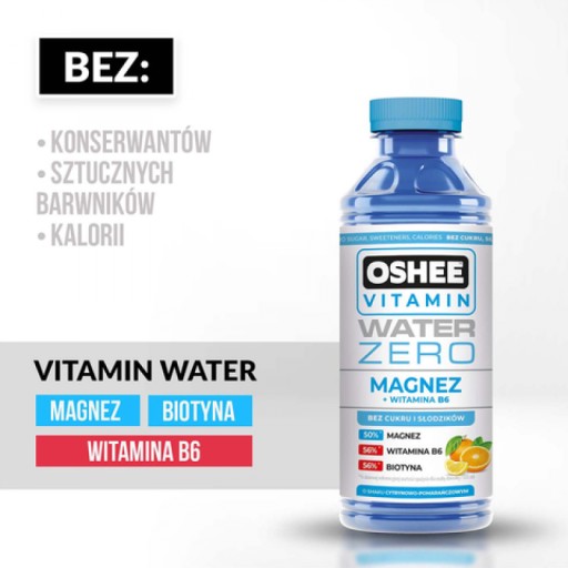Oshee Vitamin ZERO Drink Magnézium + Vit. B6 555 ml