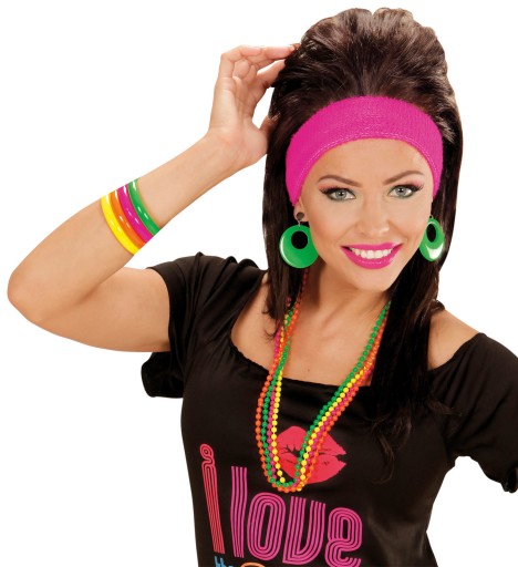 Neónové farebné náramky Disco 80s Carnival Party Prom 4 ks.
