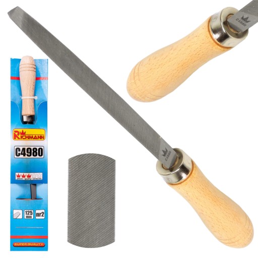 TROJUHOLNÍKOVÝ PILNÍK 125 mm Č. 2 S DREVENOU RÚČKOU RICHMANN C4980