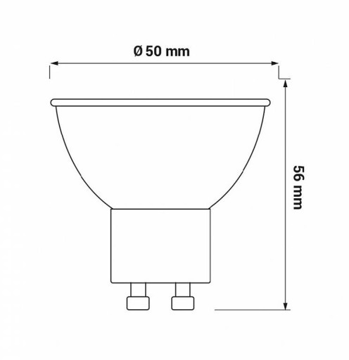 LED žiarovka 6,5W GU10 4000K 430lm