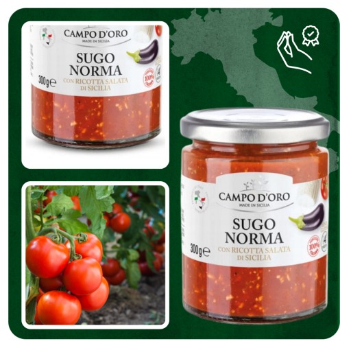 Campo d' Oro Sugo Norma Ricotta - paradajková omáčka s baklažánom 300g
