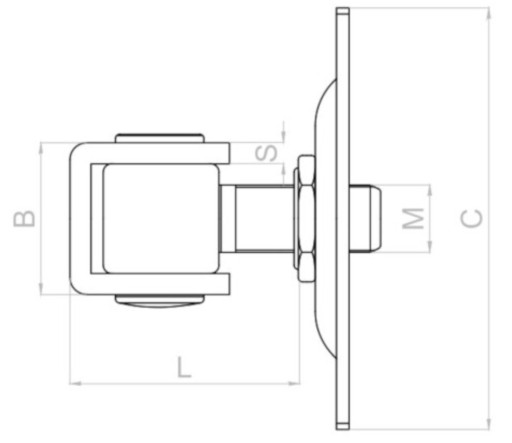 NASTAVITEĽNÝ PÁN S M12 PLATŇOVÁ BRÁNA KNOT 75x55