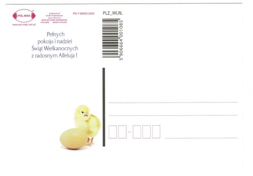 POHĽADNICA VEĽKONOČNÁ POHĽADNICA NÁBOŽENSKÝ SVIATOK 1 KS.