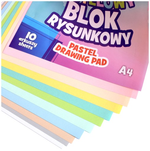 Astra podložka na kreslenie, 10 pastelových listov A3