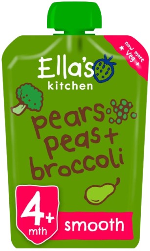 Ella's Kitchen Bio Hruška, hrášok a brokolica 120 g