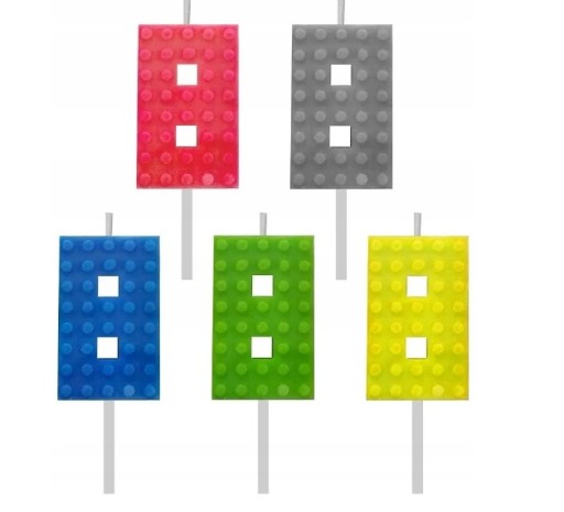 Narodeninové sviečkové lego bloky s číslami 123456789