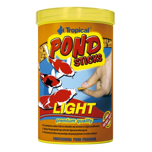 Tropical Pond Sticks Ľahké krmivo pre kapry KOI ryby v záhradných jazierkach 1L