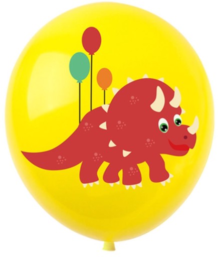 NARODENINOVÉ BALÓNY FAREBNÉ DINOSAURY DINO HEL 8 ks