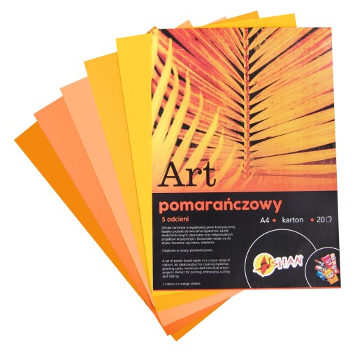 Farebný blok ART oranžový Shan A4 20 listov