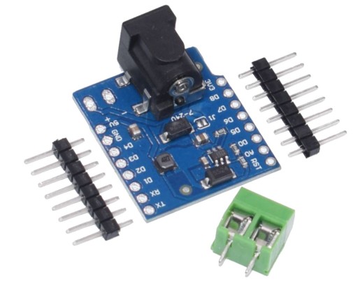 453 WEMOS Shield D1 mini V1.1.0 DC napájanie 7-24V 1A