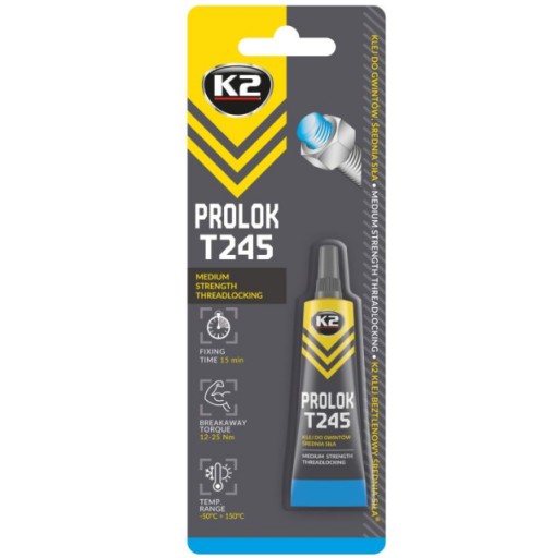 K2 PROLOK HIGH 6ML STREDNE SILNÉ ANAERÓBNE LEPIDLO NA NITE