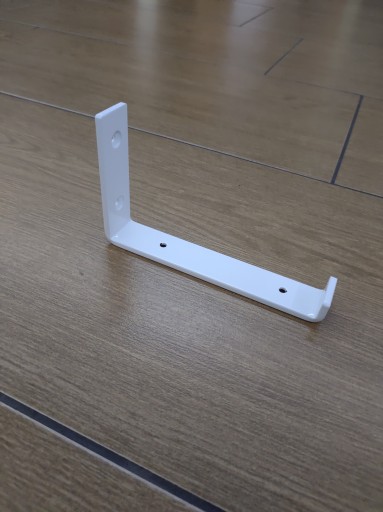 Biely držiak, kovový držiak poličky, 10 cm podpera