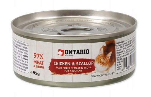 ONTARIO KRMIVO PRE MAČKY KURACIE KÚSKY A Hrebenatka 95g