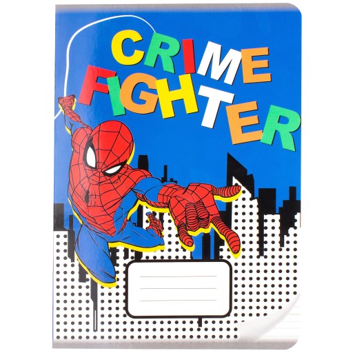 FAREBNÁ ŠKOLSKÁ KNIHA 3 RIADKOVÁ A5 16k SPIDERMAN