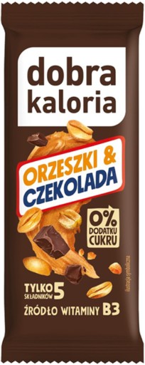 GOOD CALORIE SNACK Orechy a čokoláda 35 g ARAŠIDY bez CUKRU