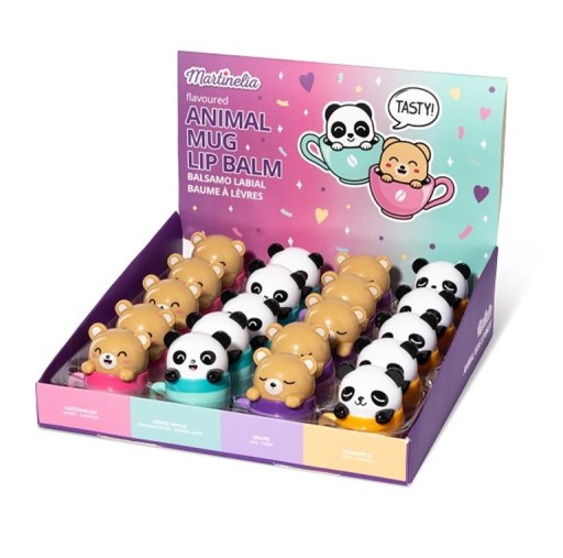 Balzam na pery pre deti medvedík panda v kelímku Balzam na pery Martinelia 3,1g