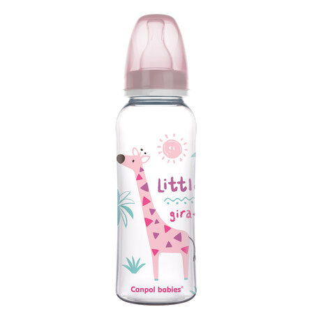 Canpol úzka fľaša 250ml AFRICA ružová