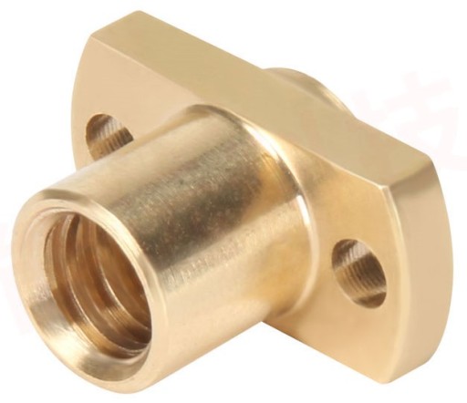 Trapézová matica T8 Tr8x8 príruba na 2 skrutky