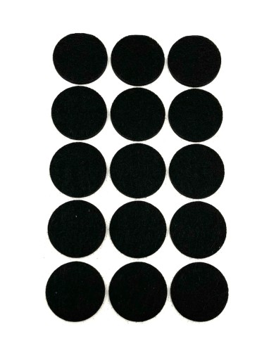 Samolepiace plstené podložky čierne ⌀28mm 15 ks