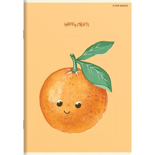 Top 2000 Happy Fruits zošit A5, 32 listov, dvakrát linajkový, farebný, 70g