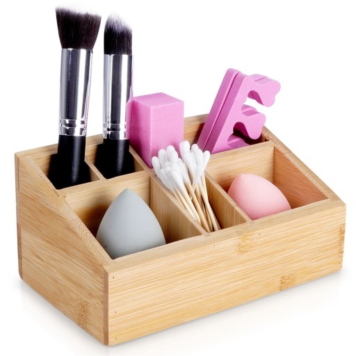 BAMBOO organizér box, zásobník na kozmetiku, doplnky, kozmetická taštička