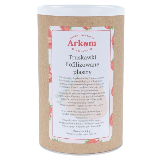 Mrazom sušené plátky jahôd v 25g tube