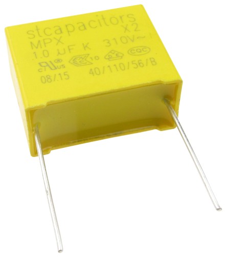 Kondenzátor MKP 1uF/310VAC X2 rozteč 22,5mm / 4585